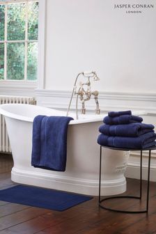 Jasper Conran London Navy Blue Zero Twist Cotton Lightweight Soft Fast Drying Towel (T89718) | £15 - £45
