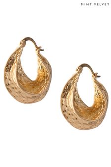 Mint Velvet Gold Tone Chunky Hoop Earrings