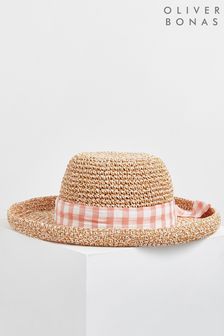 Oliver Bonas Pink Straw Hat