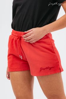 Hype. Womens Red High Waisted Baggy Jersey Shorts