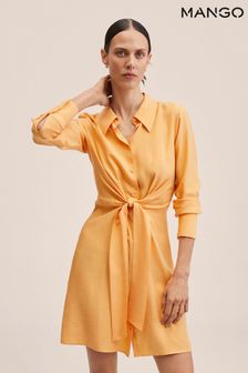 Mango Orange Lyocell Shirt Dress (T91411) | £36