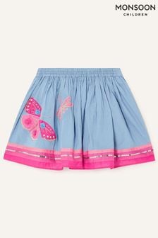 Monsoon Blue Dragonfly & Butterfly Skirt