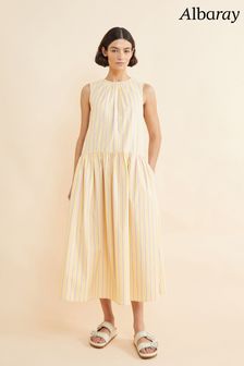 Albaray Yellow Stripe Midi Dress