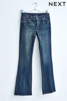 Own. Authentic Blue Low Rise Stretch Flare Jeans With Back Split Hem (T93469) | £58
