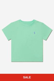 Ralph Lauren Kids Baby Boys Cotton Jersey Logo T-Shirt in Green