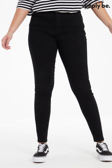 Simply Be Skinny 24/7 Regular Leg Black Jeans (T94672) | £24