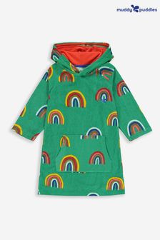 Muddy Puddles Rainbow Jersey Towelling Poncho