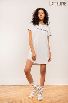 LatteLove Grey Cloud Mix Sleep Graphic T-Shirt