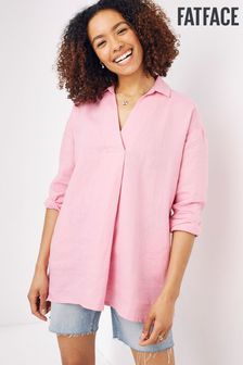 FatFace Pink Saunton Linen Shirt