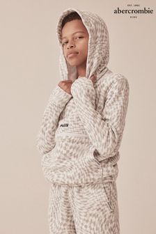 Abercrombie & Fitch White Pattern Hoodie
