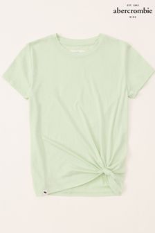 Abercrombie & Fitch Green Tie Front T-Shirt