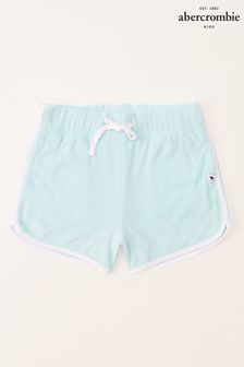 Abercrombie & Fitch Light Blue Logo Towelling Shorts