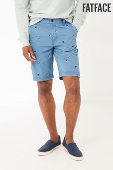 FatFace Blue Cove Puffin Embroidery Shorts