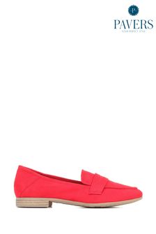 Pavers Red Penny Loafers