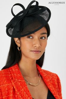 Accessorize Kate Black Bow Disc Band Fascinator Hat