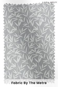 Steel Grey Willow Leaf Fabric By The Metre