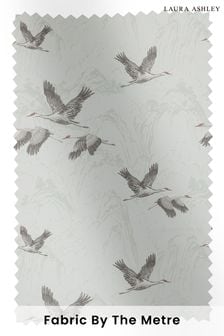 Duck Egg Blue Animalia Embroidered Fabric By The Metre