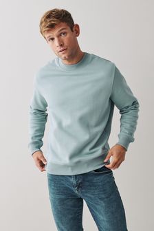 Light Blue Relaxed Fit Crew Sweatshirt (T97226) | £26