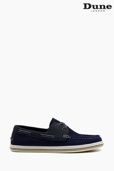 Dune London Blue Burnner Knitted Boat Shoes