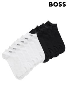 BOSS Mens White Ankle Socks 5 Pack