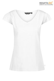 Regatta White Francine V-Neck T-Shirt (T98060) | £14
