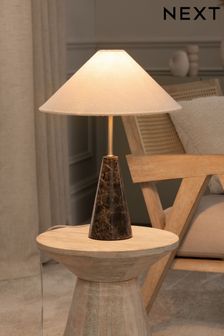 Brown Keal Marble Table Lamp (T98629) | £85