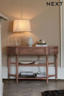 Dark Grand Country Mango Wood Console Dressing Table (T99240) | £525