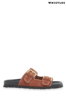 Whistle Bodie Brown Double Buckle Slides