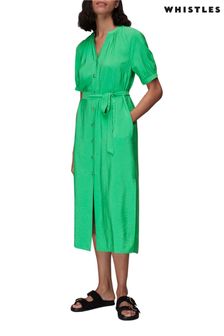 Whistle Green Olivia Midi Dress
