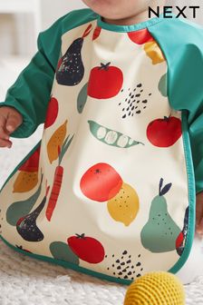 Green Vegetable Baby Weaning And Feeding Sleeved Bib (6mths-3yrs) (T99571) | £9