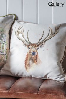 Gallery Direct Natural Watercolour Stag Cushion