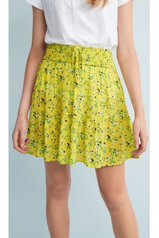 Shirred Mini Skirt