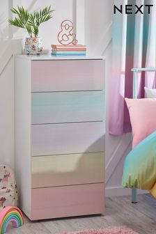 Ombre Rainbow Gloss Tall 4 Drawer Chest