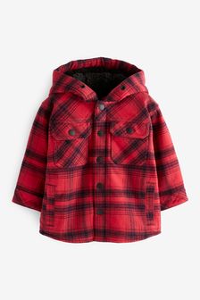 Red Borg Lined Hooded Shacket (3mths-7yrs) (U03517) | £24 - £28