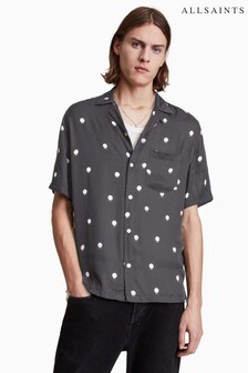 AllSaints Black Planet Dot Ss Shirt