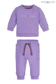 Tommy Hilfiger Baby Essential Purple Crew Neck Top & Joggers Set
