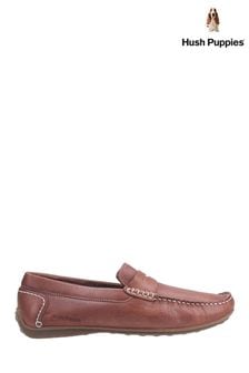Hush Puppies Brown Roscoe Slip On Shoes