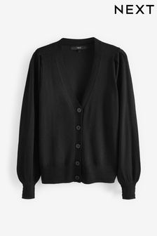 Black Next Button Cardigan (U08916) | £22