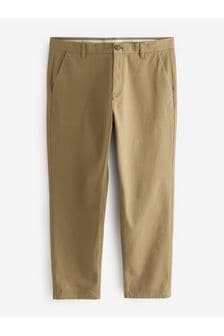 Light Tan Straight Fit Stretch Chino Trousers (U09502) | £22