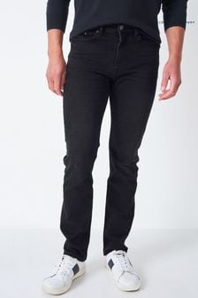 Crew Clothing Company Black Parker Straight Jeans