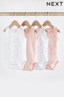Pink/White Vests 4 Pack (U10154) | £9 - £11