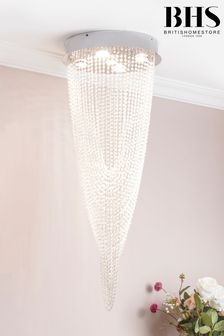 BHS Silver Valerie 5 Light Ceiling Light Lamp