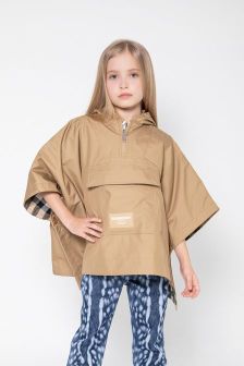 Burberry Kids Girls Reversible Trench Cape in Beige