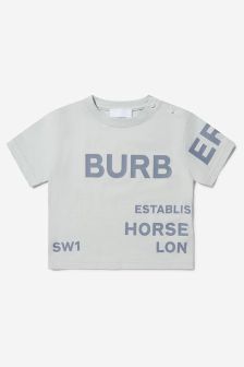 Burberry Kids Baby Horseferry Print Cotton T-Shirt