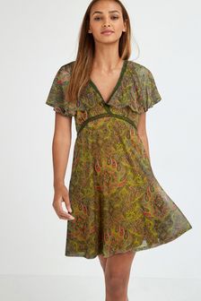 Flutter Sleeve Mini Summer Dress