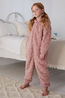 Pink Carved Star Fleece All-In-One (1.5-16yrs) (U12577) | £23 - £35