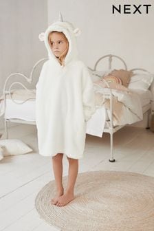 White 3D Unicorn Fleece Hooded Blanket (3-16yrs) (U12578) | £24 - £33