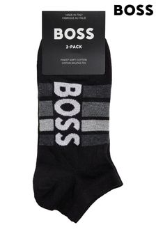 BOSS Black Stripe Socks 2 Pack
