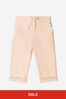 Chloe Kids Baby Girls Pink Cotton Fleece Trousers