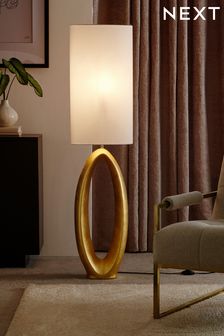 Gold Aspen Ceramic Floor Lamp (U14124) | £165